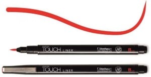 Touch Liner Brush RED - pisak pędzelkowy