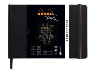 Rhodia Touch CARB'ON BOOK 120g 56ark. - czarny gładki blok w twardej oprawie