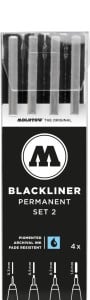 Molotow BLACKLINER Permanent Set 2 - komplet cienkopisów