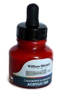 William Mitchell Tusz akrylowy Orange 30 ml