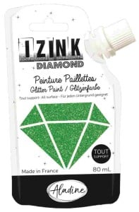 IZINK Diamond Farba brokatowa Zielona 80 ml