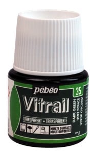 Vitrail Transparent 35 DARK GREEN - farba witrażowa