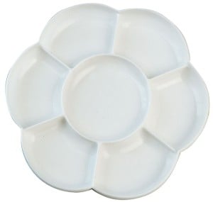 Paleta porcelanowa - okrągła "Kwiatek" 12 cm