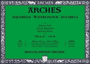 Arches Aquarelle CP Natural White 300g 20 ark. Blok Akwarelowy