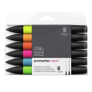 Promarker Neon Markers 6 kolorów - komplet