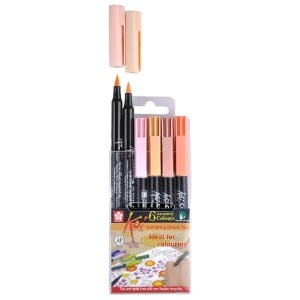 Koi Coloring Brush Pen Set 6 kol (cieliste)- zestaw markerów pędzelkowych