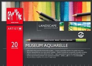 Caran d'Ache Museum Aquarelle 20 kolorów "Pejzaż" - komplet kredek akwarelowych