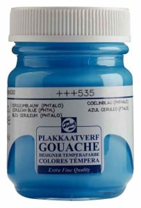 Talens Gouache Extra Fine 535 CERULEAN BLUE PHTHALO - gwasz artystyczny