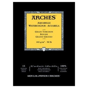 Arches Aquarelle RGH Natural White 185g 15 ark. Blok Akwarelowy