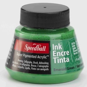 Speedball Tusz "Super Pigmented Acrylic Ink" Emer. Green 59 ml