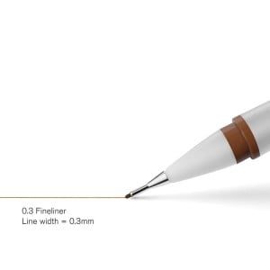 W&N Sepia Fineliner 0,3 - cienkopis kreślarski