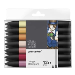 ProMarker MANGA STEAMPUNK Set 12+1 - komplet