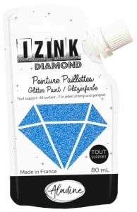 IZINK Diamond Farba brokatowa Niebieska 80 ml
