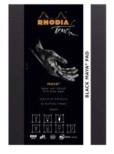 Rhodia Touch BLACK MAYA Pad "Cross" 120g 50ark. - blok do kaligrafii