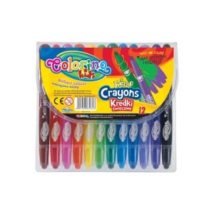 Colorino Twist-up Crayons 12 kolorów - kredki świecowe wykręcane