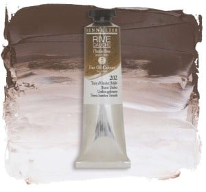 202 Burnt umber, farba olejna Rive Gauche Sennelier