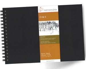 Szkicownik D&S Czarny 140g 80 ark. Pejzażowy - blok rysunkowy na sprężynie