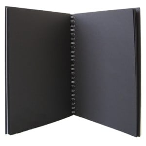 Black Paper Sketchbook HB Wire-O 180g - blok z czarnym papierem na spirali