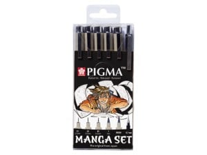 Pigma Manga Set - zestaw pisaków rysunkowych + ołówek