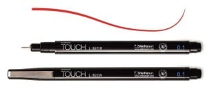 Touch Liner 0,1 mm RED - cienkopis