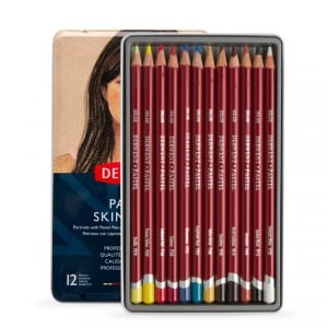 Derweny PASTEL PENCILS SKINTONES 12 kolorów - komplet pasteli suchych w drewnie