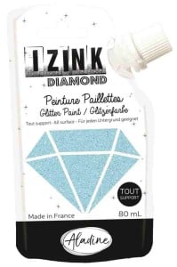 IZINK Diamond Farba brokatowa Błękitna 80 ml