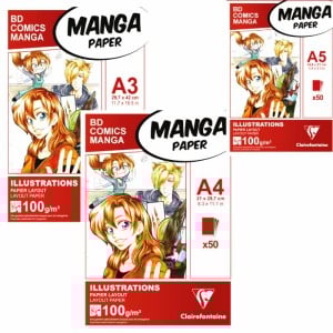 Manga Illustration Layout Paper 100gsm 50ark - blok do markerów