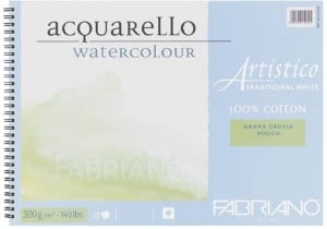 FABRIANO ARTISTICO Traditional White 300gsm RGH (szorstki) - blok akwarelowy na spirali