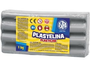 Plastelina rzeźbiarska Popielata 1kg