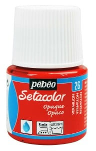 Pebeo Setacolor 45ml Vermilion - farba do tkanin