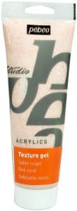 Studio Acrylic Texture Gel Red Sand - medium teksturujące