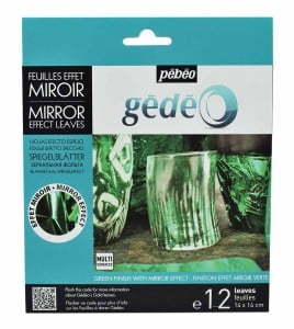 GEDEO Mirror Effect Leaves GREEN 12 płatków 14x14cm