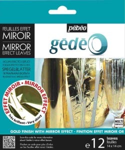 GEDEO Mirror Effect Leaves GOLD 12 płatków 14x14cm