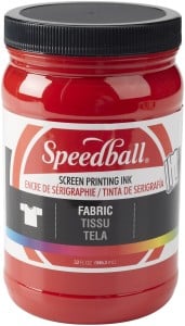 Speedball Fabric Screen Printing Ink RED - farba do sitodruku na tkaninach