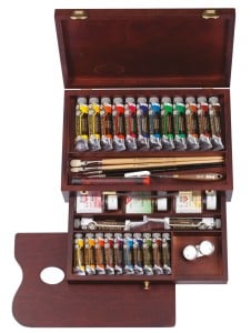 Rembrandt Oil Colour Box Master - zestaw farb olejnych w drewnianej kasecie