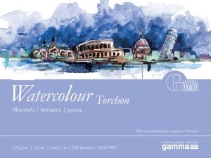 Gamma Watercolor 270g Torchon 10 ark. blok akwarelowy