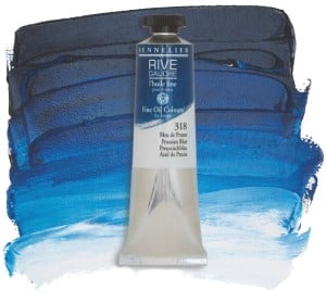 318 Prussian blue, farba olejna Rive Gauche Sennelier