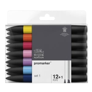 Promarker SET1 12 + Blender - komplet markerów