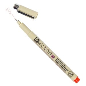 Cienkopis Pigma MICRON Red 02 - 0,3mm