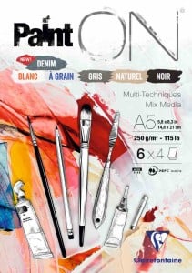 Blok Paint'On 6 kolorów 250g 20ark - blok z papierem w 6 rodzajach
