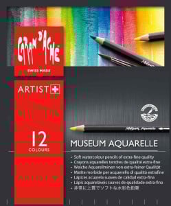 Caran d'Ache Museum Aquarelle 12 kolorów - komplet kredek akwarelowych