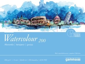 Gamma Watercolor 200g CP 10 ark - blok akwarelowy