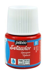 Pebeo Setacolor 45ml Red - farba do tkanin