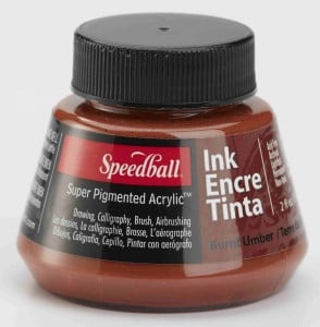 Speedball Tusz "Super Pigmented Acrylic Ink" Burnt Umber 59 ml