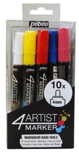 4Artist Marker ASSORTED Set 10x4mm - komplet markerów olejnych