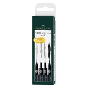 Pitt Artist Pen Black Set 4 szt - komplet cienkopisów