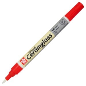 Pen-Touch Ceram glass marker Red 1mm - marker do szkła i ceramiki