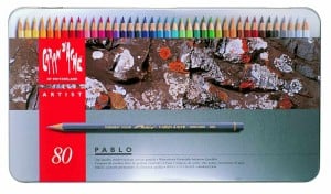 Caran d'Ache Pablo Artist Pencil 80 kolorów - komplet kredek w metalowym pudełku