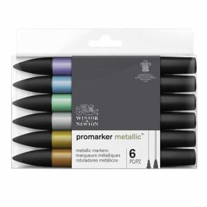 Promarker Metallic Markers 6 kolorów - komplet