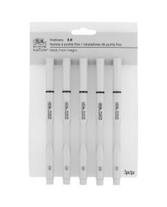W&N Black Fineliner 5x0,8 set - komplet cienkopisów kreślarskich